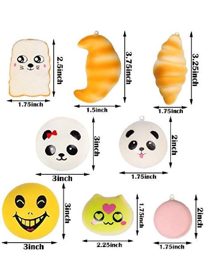WATINC - Random 70Pcs Squeeze Toys Birthday Gifts For Kids Party Favors Slow Rising Simulation Bread Squeeze Stress Relief Toys Goodie Bags Egg Filler Keychain Phone Straps 1 Jumbo Squeeze Include - Image 1