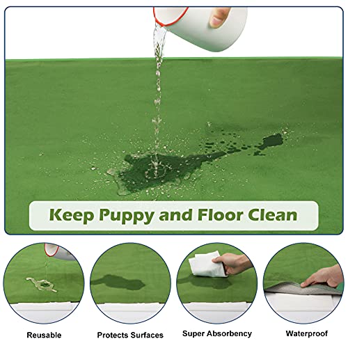 INVENHO Washable Pee Pads for Dogs 72"x72" Reusable Dog Pads Extra Large Upgrade Non-Slip Dog Pee Pads Heavy Absorbency Puppy Pee Pads Quick Dry Whelping Pads/Waterproof Puppy Training Pad - Image 3