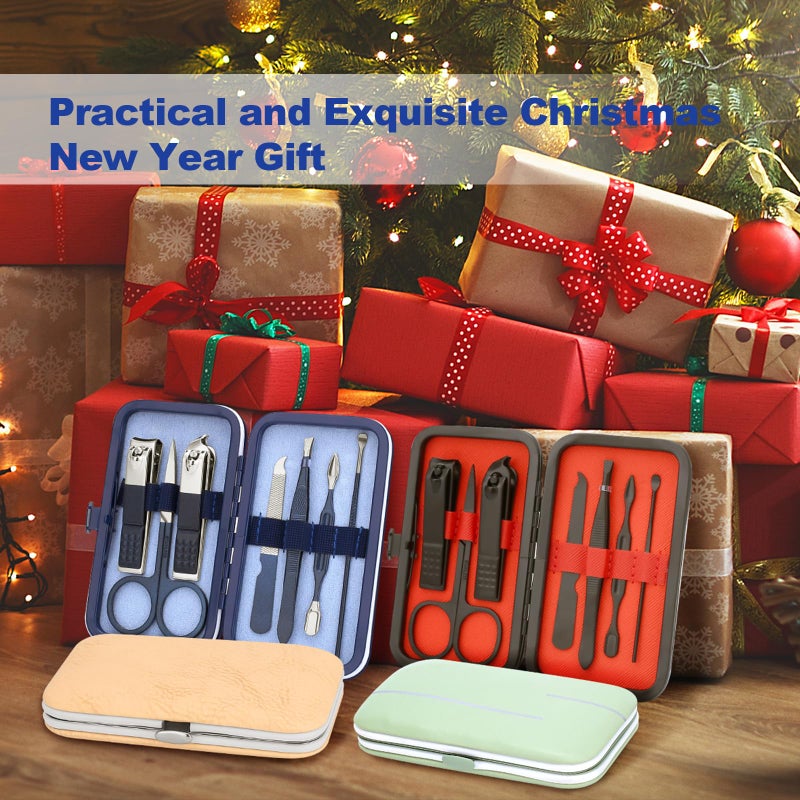 LifHap Manicure Set-Stainless Steel Nail Care Set-Professional 7 in 1 Ingrown Toenail Clipper Grooming Tool-Pedicure Kit & Toe Nail Cutter-Thick Nail Scissors Toiletries with Cuticle Trimmer (Blue) - Image 2