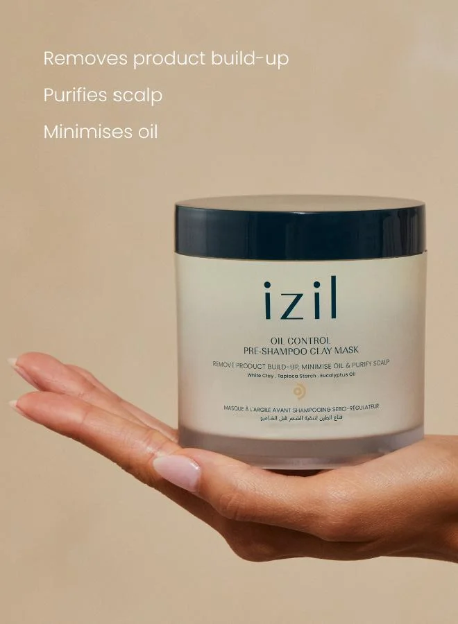 ازيل قناع الطين قبل الشامبو للتحكم في الدهون