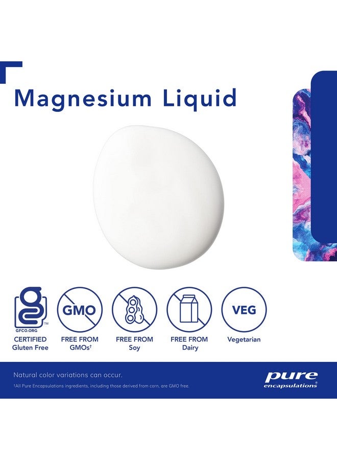 Pure Encapsulations سائل المغنيسيوم من بيور إنكابسوليشنز | تركيبة مضادة للحساسية لدعم الصحة العضلية القلبية والتمثيل الغذائي | 8.1 أونصة سائلة - Image 3