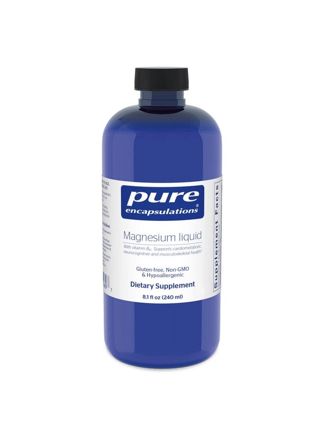 Pure Encapsulations سائل المغنيسيوم من بيور إنكابسوليشنز | تركيبة مضادة للحساسية لدعم الصحة العضلية القلبية والتمثيل الغذائي | 8.1 أونصة سائلة - Image 1