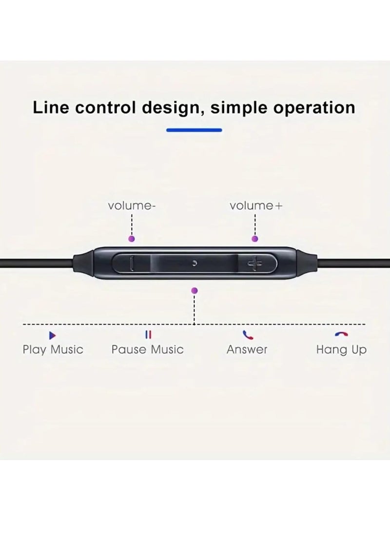 ELTRAZONE 2024 In-Ear Stereo Headphones for Samsung Galaxy S24/S23/S22/S21/S20, Note 10/10+ – AKG Designed with Microphone & Volume Control, Type-C Connector (Black) - Image 5