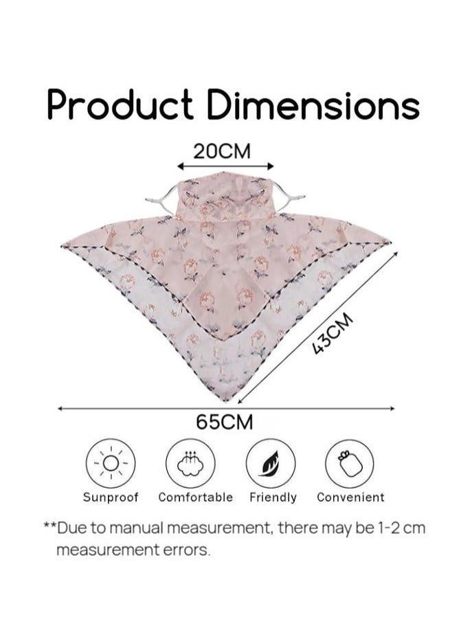 Etertoyle Sun Protection Face Mask Neck Gaiter Breathable Chiffon Veil Bandanas Scarf for Women Outdoor Activities - Image 5