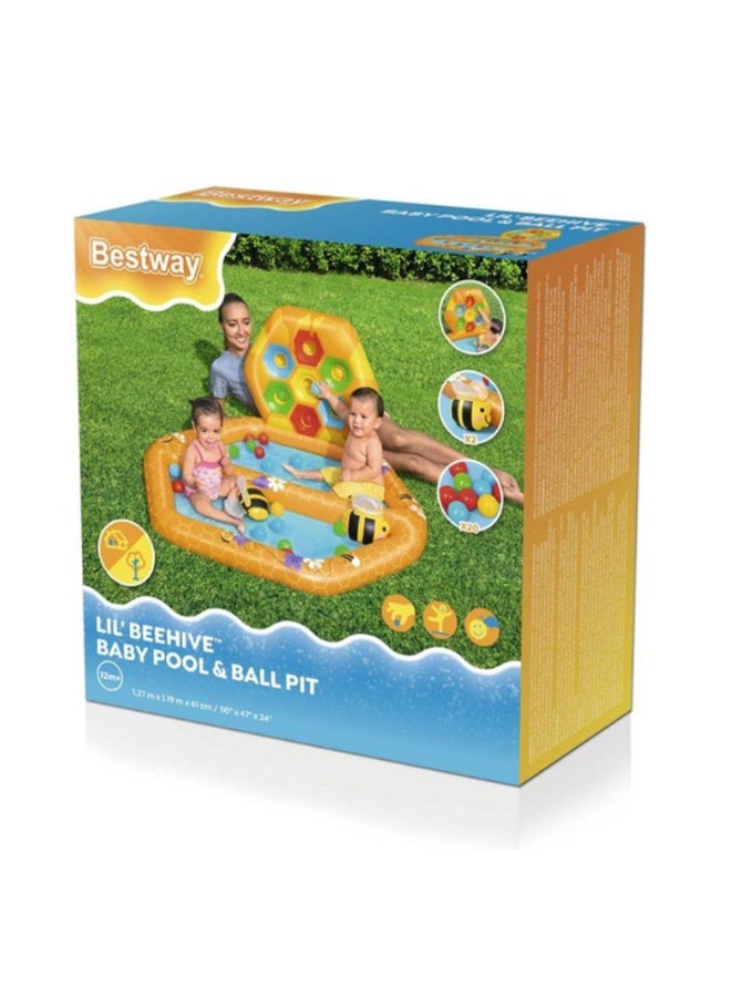Bestway Lil' Beehive Inflatable Baby Pool & Ball Pit (127 x 119 x 61 cm) - Image 1