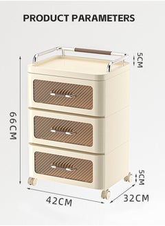 Drawers Cabinet 3 Layers Storage Cabinet with Wheels Moveable Rolling Cart Plastic Storage Bins for Bedroom Living Room Office - pzsku/Z468A25D85DE98EE58652Z/45/_/1736922409/97a8f4da-d9f0-4cb5-a930-99e6f4e343d9