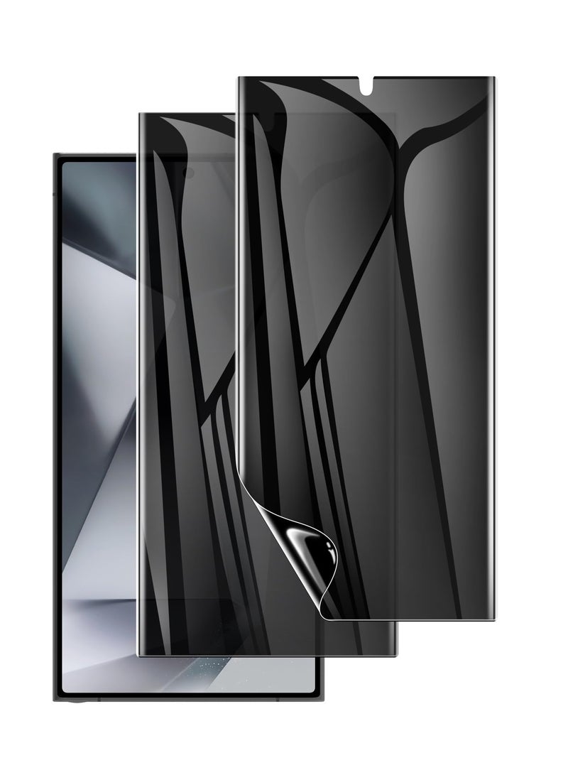 KASTWAVE 2 Pack for Samsung Galaxy S24 Ultra Privacy Screen Protector, Anti-Spy Flexible Hydrogel Film, Sensitive Touch  Fingerprint Unlock, Durable Anti-Scratch Shock-Resistant Full Coverage - Image 1