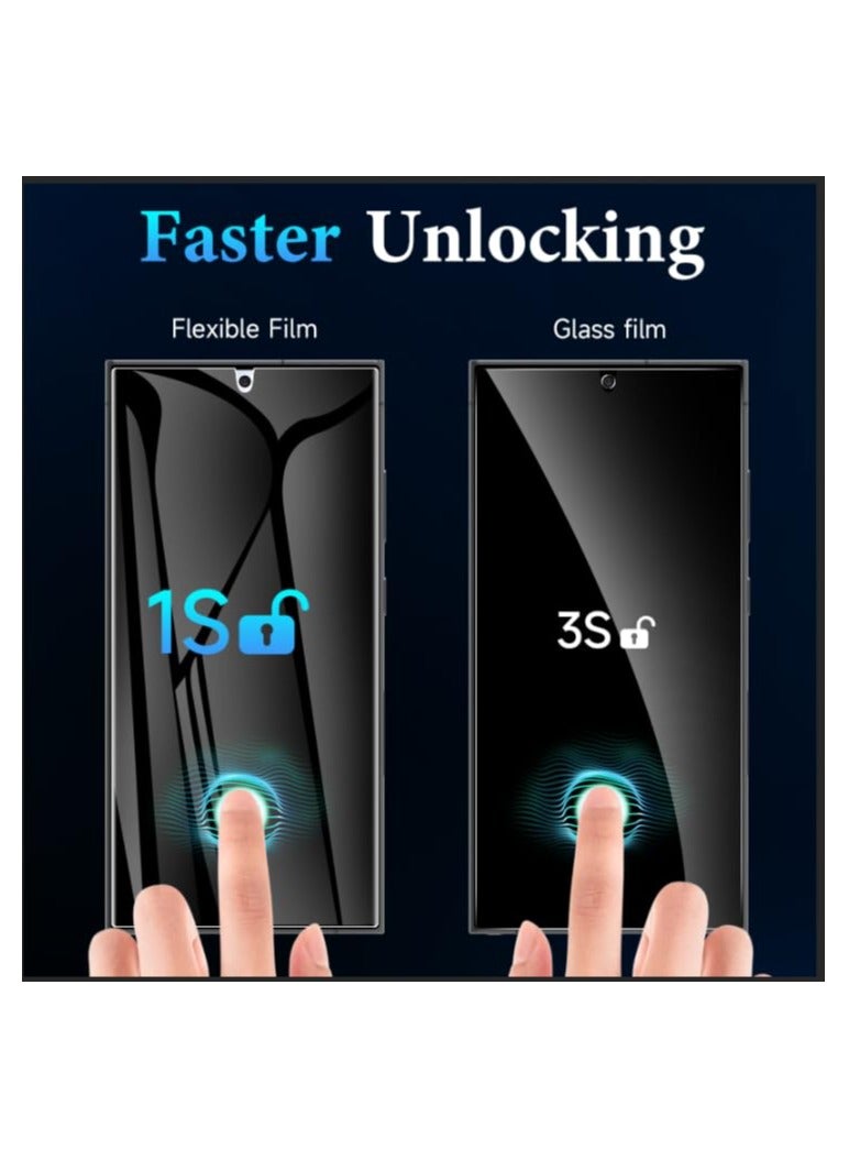 KASTWAVE 2 Pack for Samsung Galaxy S24 Ultra Privacy Screen Protector, Anti-Spy Flexible Hydrogel Film, Sensitive Touch  Fingerprint Unlock, Durable Anti-Scratch Shock-Resistant Full Coverage - Image 2