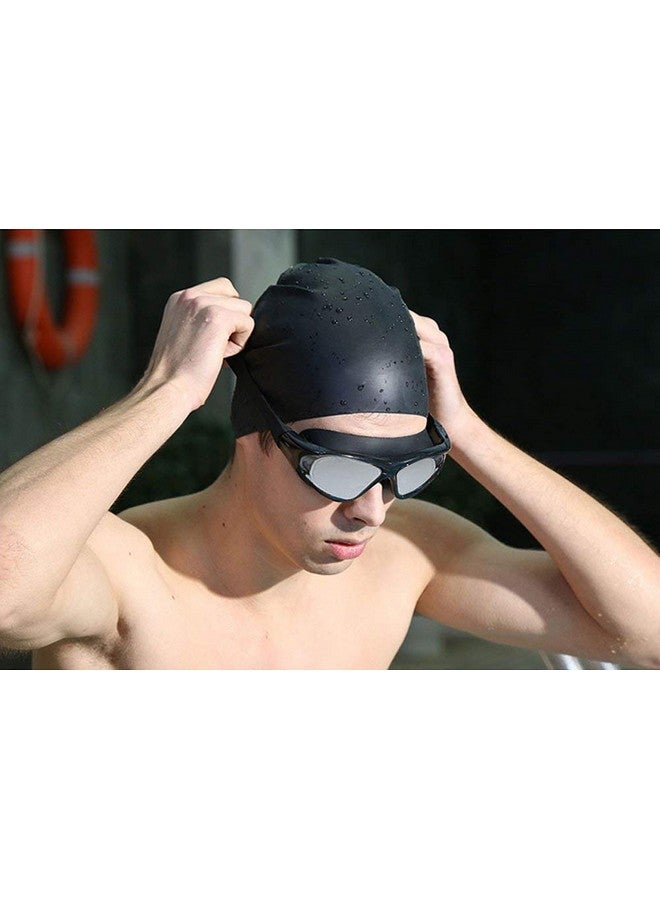 Cable World World® Big Frame Competition Swim Goggles With Free Protective Case Pro Anti Fog Protection Clear Anti-Uv Swimming Goggles With Adjustable Strap - Image 3