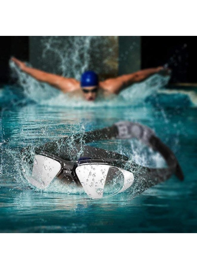 Cable World World® Big Frame Competition Swim Goggles With Free Protective Case Pro Anti Fog Protection Clear Anti-Uv Swimming Goggles With Adjustable Strap - Image 4
