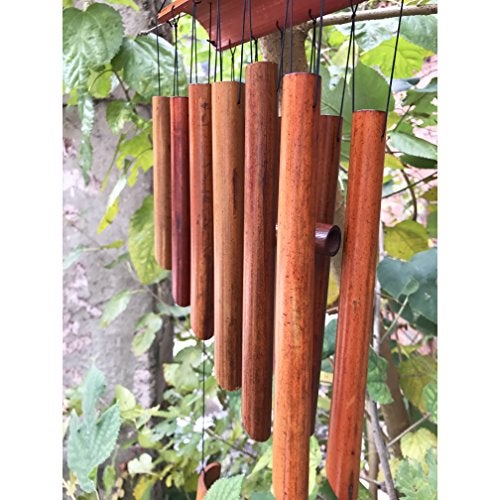 MAYMII Large 65cm (25") 12 Tubes Double Antique Nature Bamboo Feng Shui Wind Chime Indoor Outdoor Wooden Melody Wind Bell - Image 4
