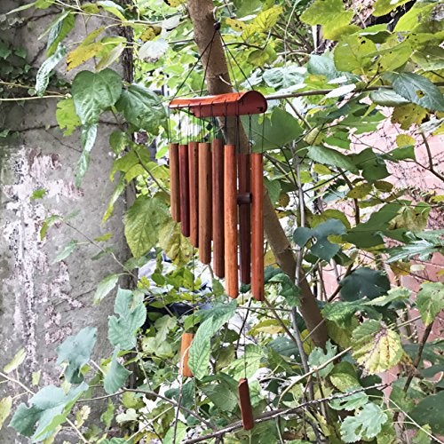 MAYMII Large 65cm (25") 12 Tubes Double Antique Nature Bamboo Feng Shui Wind Chime Indoor Outdoor Wooden Melody Wind Bell - Image 5