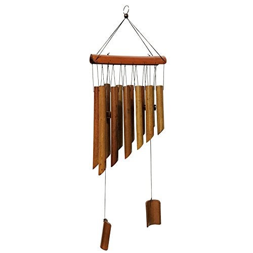 MAYMII Large 65cm (25") 12 Tubes Double Antique Nature Bamboo Feng Shui Wind Chime Indoor Outdoor Wooden Melody Wind Bell - Image 1