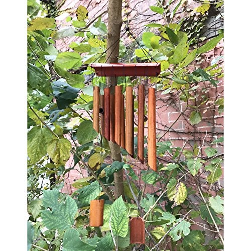 MAYMII Large 65cm (25") 12 Tubes Double Antique Nature Bamboo Feng Shui Wind Chime Indoor Outdoor Wooden Melody Wind Bell - Image 2