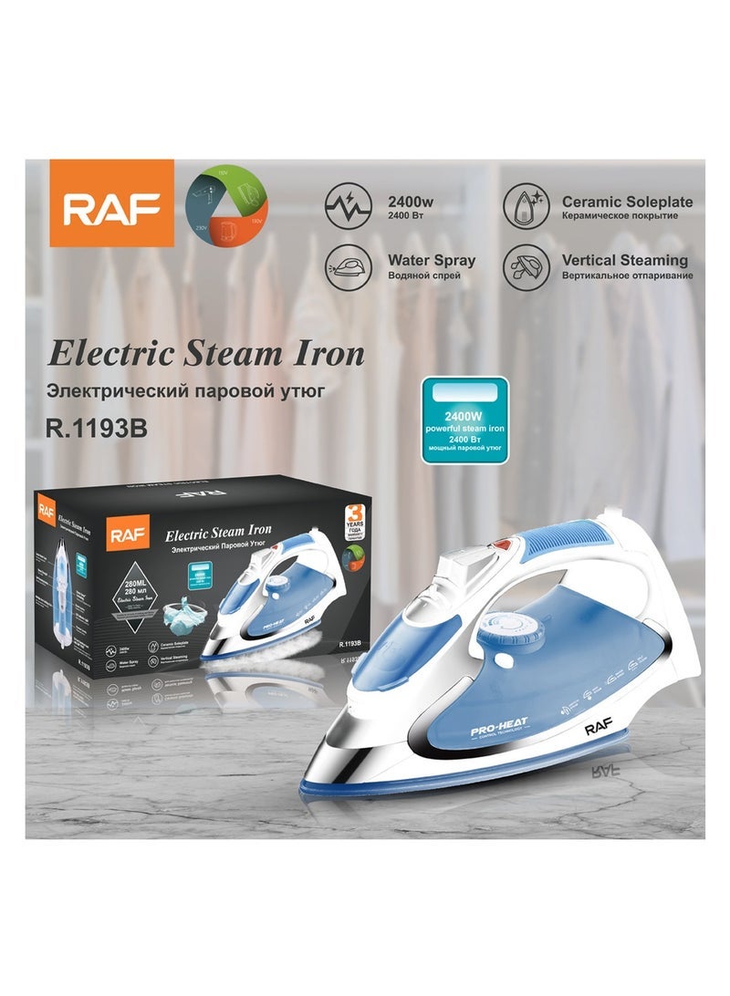 آر إيه أف مكواة بخار منزلية محمولة، ماكينة كي صغيرة محمولة R.1193B - Image 2