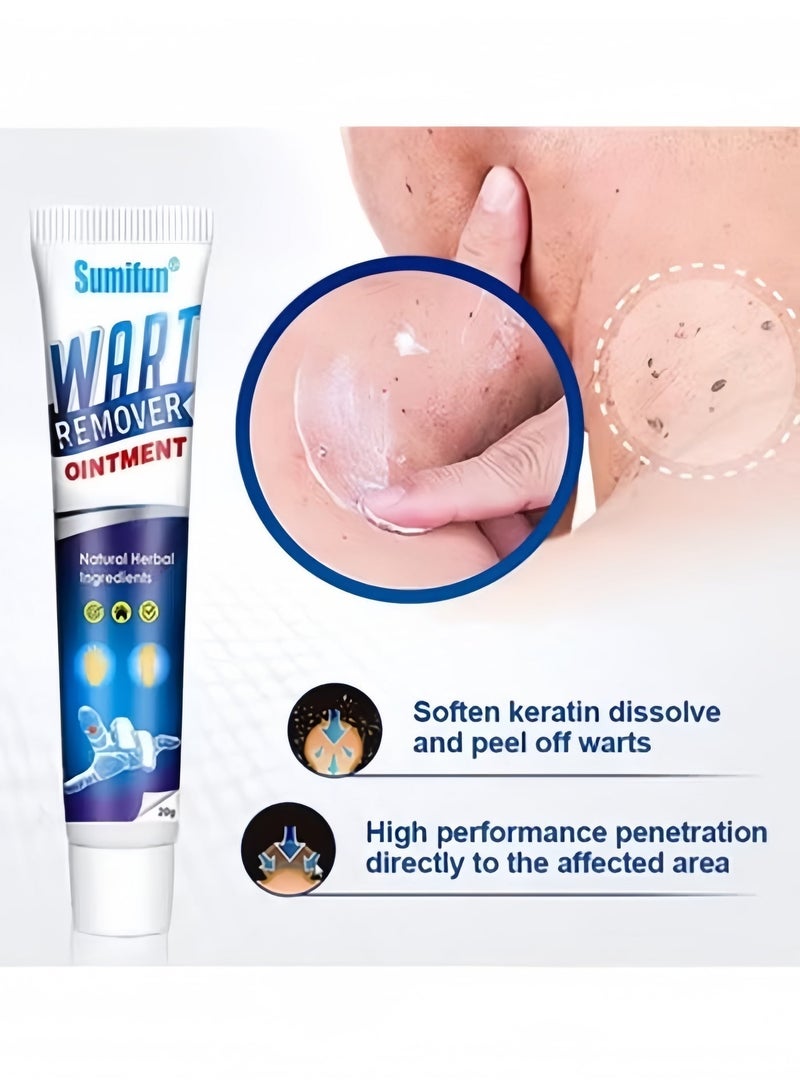 Sumifun Wart Remover Ointment 2 Pcs, 20g Each, Natural Herbal Gentle Formula, Pain Free & Scar Free, Suitable for Common Warts and Plantar Warts, Safe for All Skin Types - Image 3