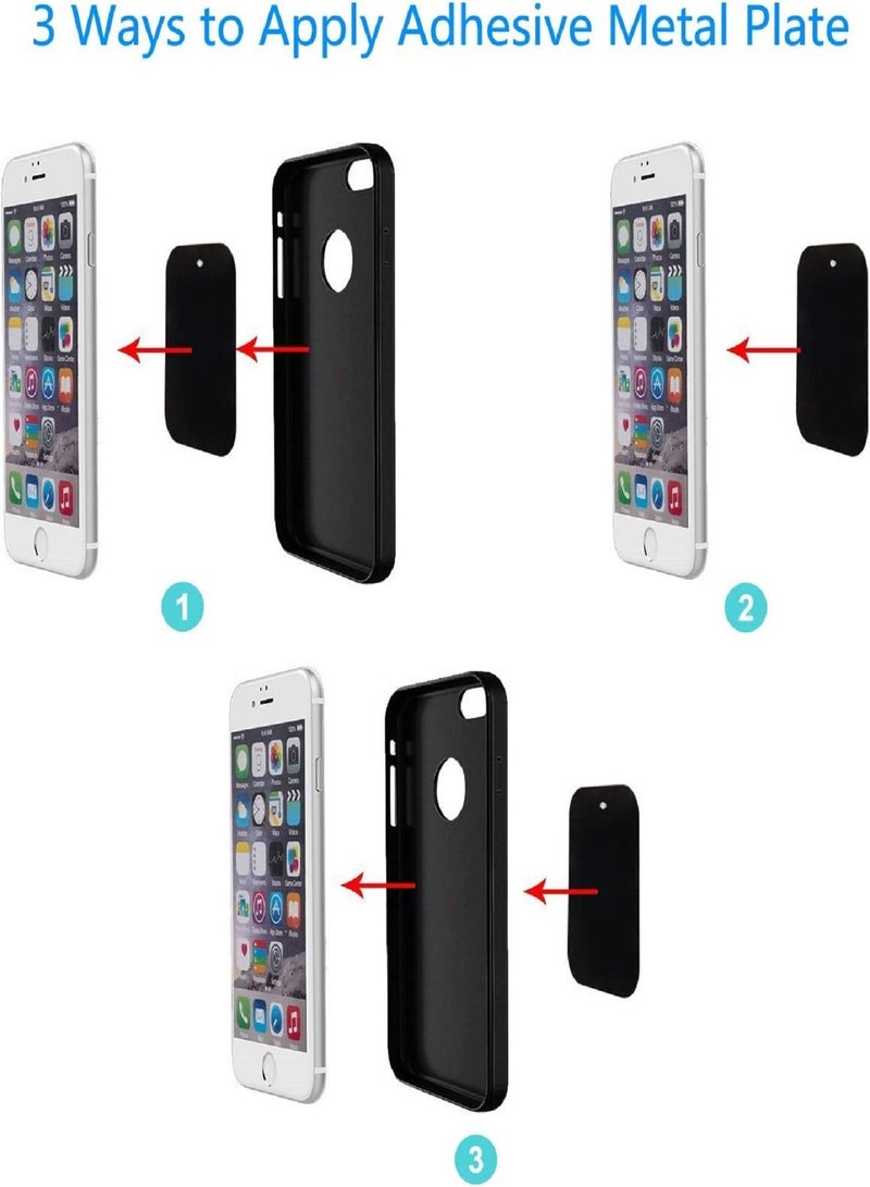 E COMMERCE  BAG Mobile Car Holder Universal Metal Plate For Magnetic Phone Car Mount Holder Cradle With Adhesive Pack Of 8 - Image 5