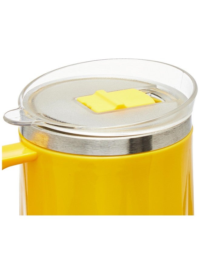 Attro Wonder Cup Vacuum Insulated Cup Comes with Styling Lid & Stylish Handle Perfect for Hot Tea, Coffee,Soups-450ml Yellow - Image 3
