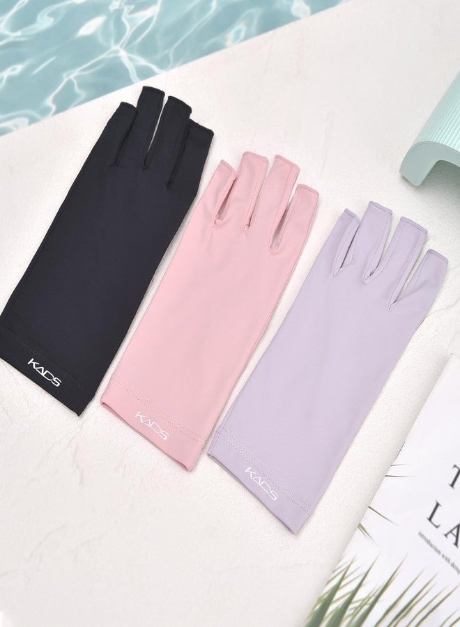 KADS UV Gloves for Nail Lamp,Professional UPF100+ UV Gloves for Manicures Nail Art,Fingerless Shield Skin from The Sun and Lamp (Pink) - Image 5
