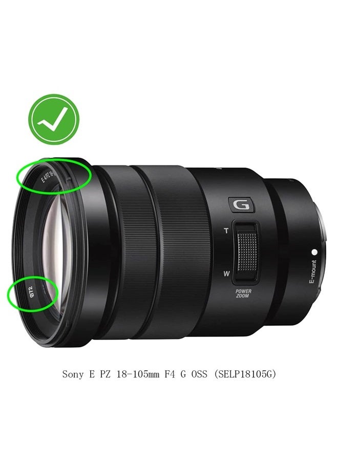 HUIPUXIANG - 72mm Lens Cap Cover Compatible with Sony E PZ 18-105mm F4 G OSS(SELP18105G),HUIPUXIANG [2 Pack] - Image 1