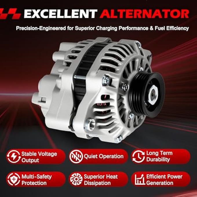 Autodevil 13649 Alternator 75Amp 12V Compatible with Civic 1996 1997 1998 1999 2000 OE 31100-P2E-A02,31100-PEJ-004,AHGA24,AHGA25,A5TA4591 - Image 4