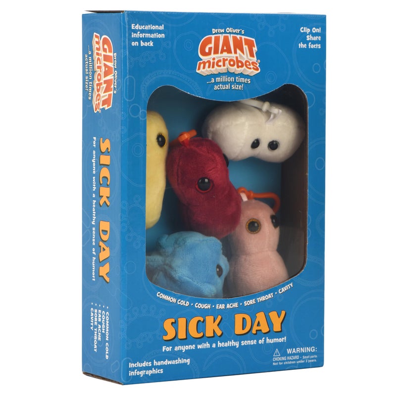 Giant Microbes GIANTmicrobes Sick Day Themed Gift Box School Nurse Gifts Funny Get Well Gifts Get Well Soon Bag Charms Care Package Pediatrician Appreciation Hilarious Get Well Package - Image 4