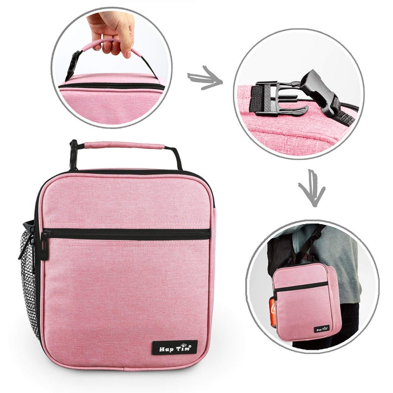 Hap Tim lunchbox for Adult, Insulated Lunch Bag for Women, Reusable Lunch Box, Spacious Lunchbag, Pink (18654-PK) - Image 3