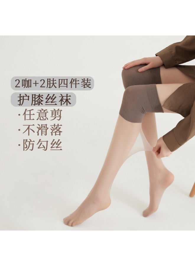 pincai Air Conditioning Knee-High Stockings Ultra-Thin Dot Glue Anti-Slip Design Non-Rolling Edge Anti-Snag Stockings - Image 2