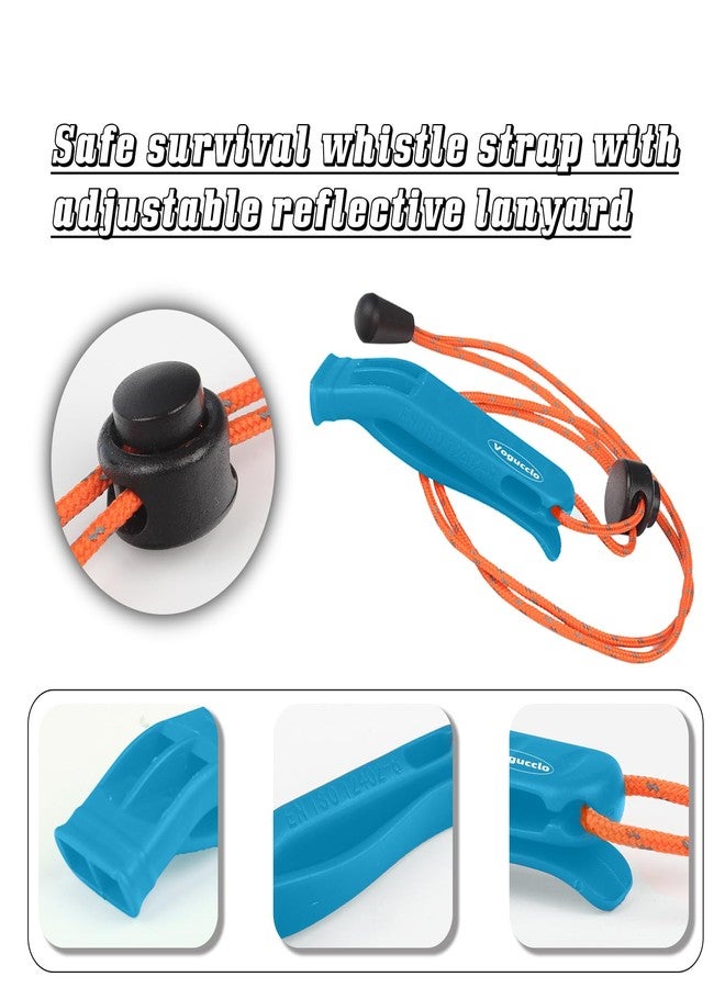 VOGUCCLO 4 Pcs Emergency Whistle, Super Loud Survival Whistle with Lanyard - Image 4