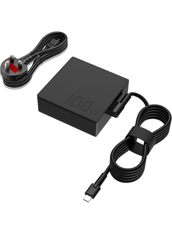 Terabyte 100W 20V 5A Type-C USB-C Charger A20-100P1A AC Adapter Compatible for ASUS ROG Flow X13 Z13 GV301 GZ301 G533QM GA401QM GA503QM GX703HS ZenBook 14X 14 UX425QA UM5401QA UM425QA Supply with Power Cord - Image 1