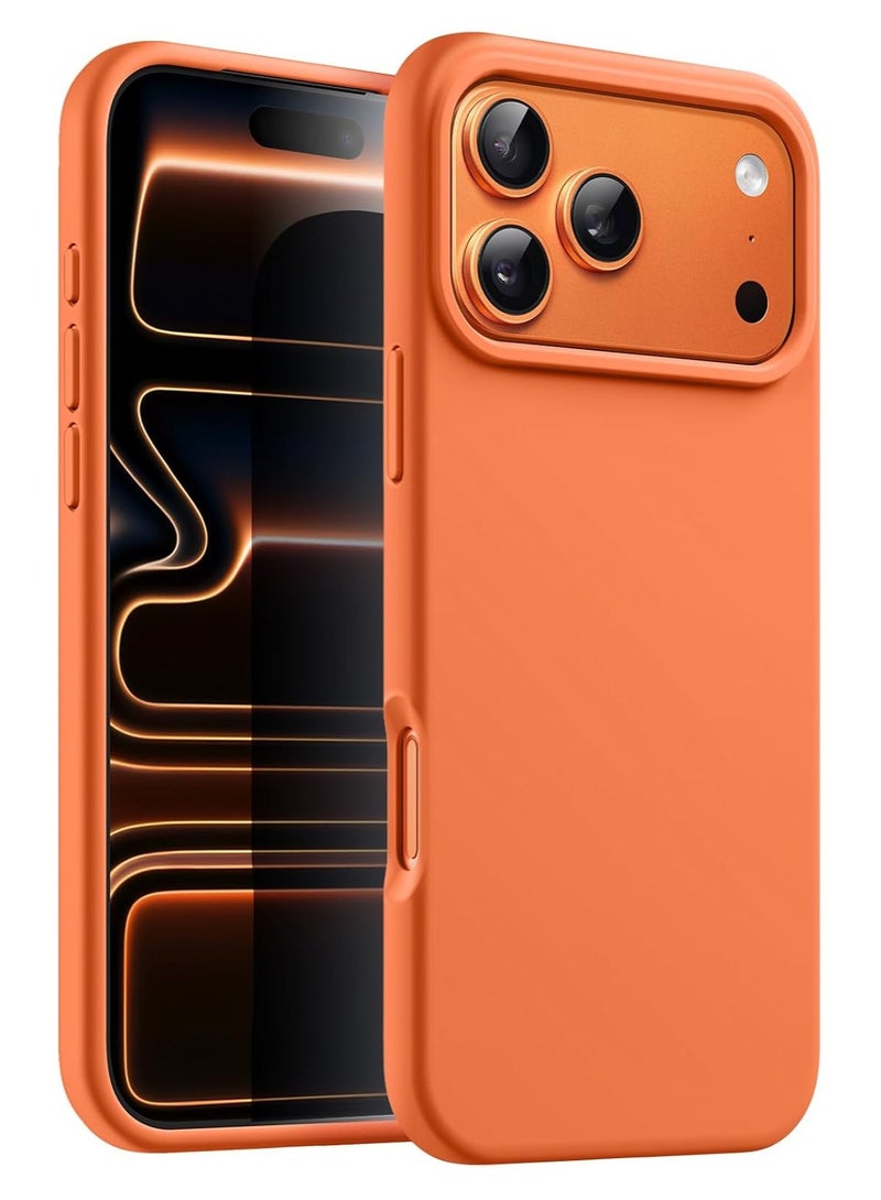 Liquid Silicone Protective Case Compatible with iPhone 17 Pro 6.3-Inch, Slim Matte Back Cover, Silky Soft Touch, Shockproof Design, Anti-Fingerprint with Microfiber Lining - Image 1