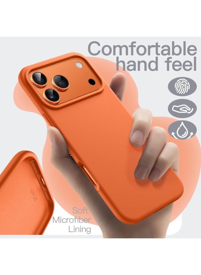 Liquid Silicone Protective Case Compatible with iPhone 17 Pro 6.3-Inch, Slim Matte Back Cover, Silky Soft Touch, Shockproof Design, Anti-Fingerprint with Microfiber Lining - Image 4