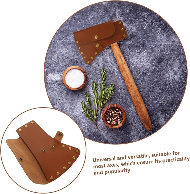 غطاء فأس من الجلد البولي الدائم غمد بلطة واقي تخزين آمن محمول للتخييم والبستنة - Image 4