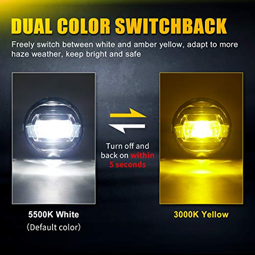 SUPAREE LED Fog Lights with Switchback Dual Color White/Yellow Fit for Tacoma 2005-2011/Tundra 2007-2013/Solara 2004-2006/Sequoia 2008-2015 Ideal for All-Weather Conditions,2 Pack - Image 3