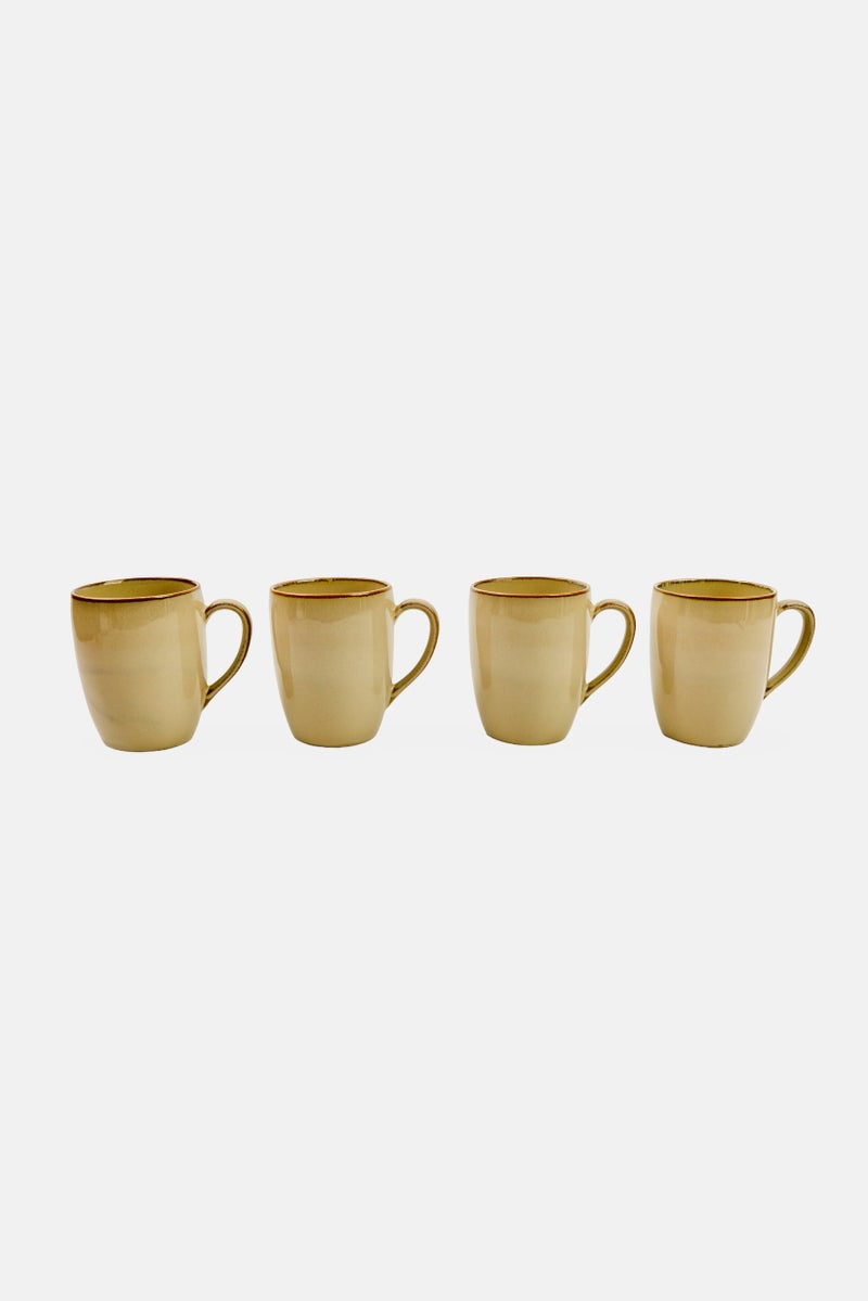 Maser 4 Pieces Coffee Cup Set 270ml, Taupe  - Image 1