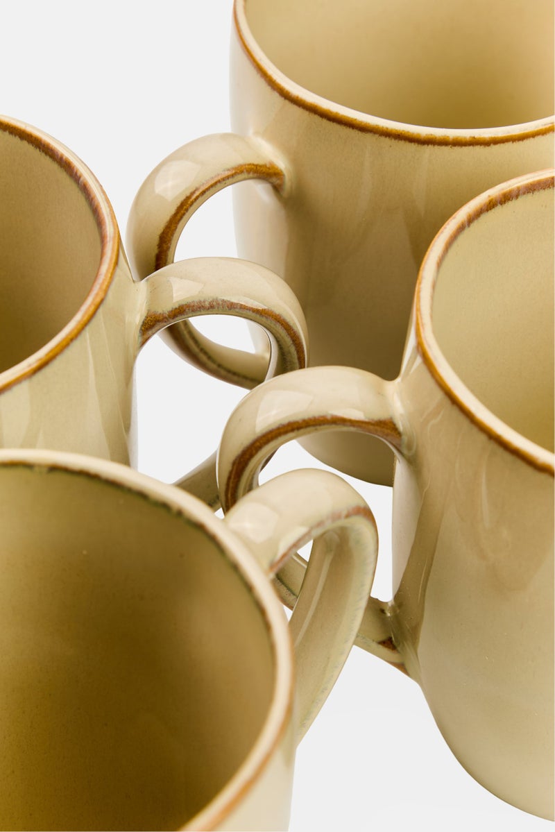 Maser 4 Pieces Coffee Cup Set 270ml, Taupe  - Image 3