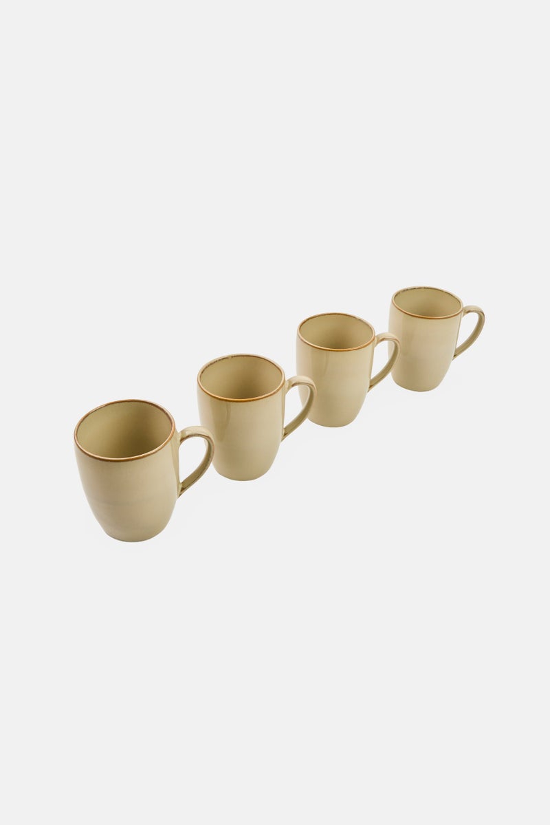 Maser 4 Pieces Coffee Cup Set 270ml, Taupe - Image 2