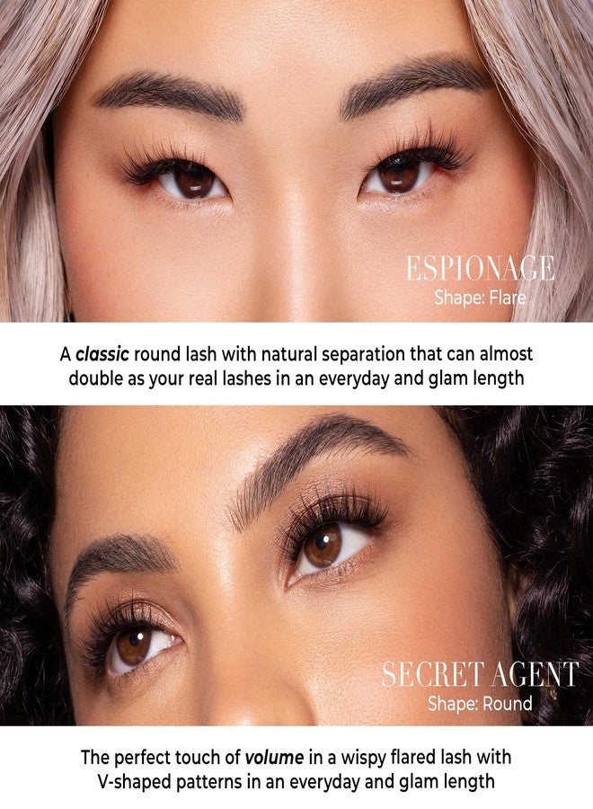 Lilly Lashes 3D Undercover Kit, DIY Lash Extension Kit in Secret Agent, At Home Eyelash Extension Kit Includes Lash Clusters + Lash Bond and Seal + Lash Applicator Tool, Classic Lengthening Style - Image 4