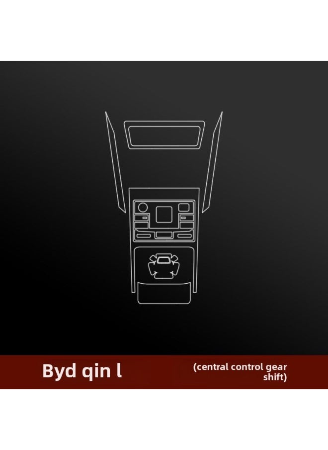 Generic - 24 BYD Qin L DMi Special Interior Film Central Control Film Interior Instrument Panel Protective Film Gear Modification-Color:24 Models Of Qin L_displacement Tpu Soft Film - Image 1