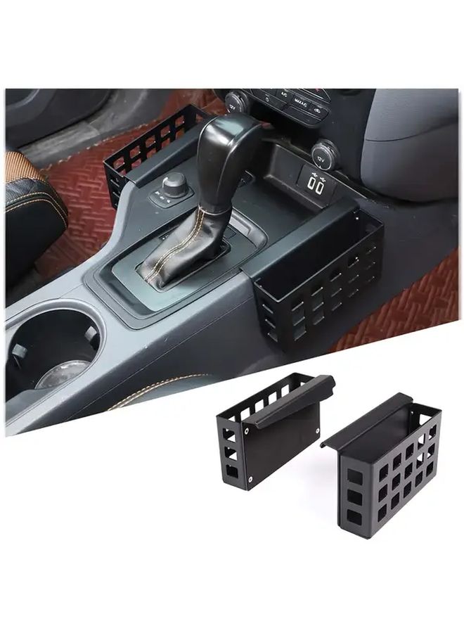 Aluminum Alloy Center Control Side Hanging Storage Basket Compatible With Ford Ranger 15-21 Black - Image 1