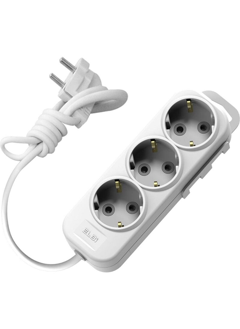 Elbi Myra 3-Plus Grounded Group Socket with 3 m Cable 