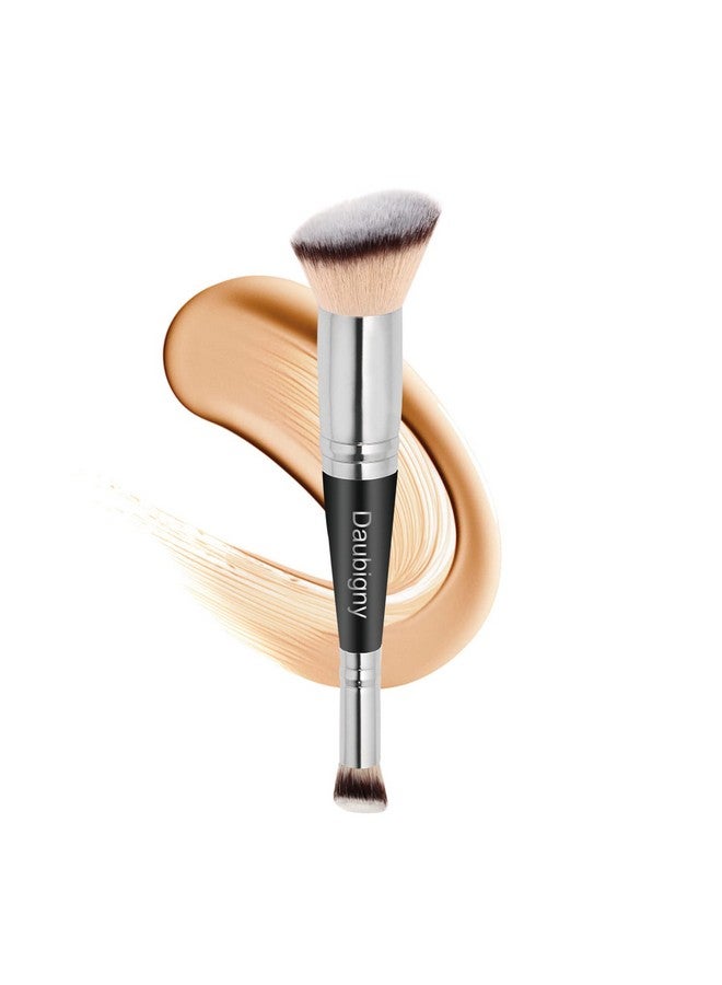 Daubigny Makeup Brushes Daubigny Makeup BrushDual-ended Angled Foundation Brush Concealer Brush Perfect for Any Look Premium Luxe Hair Rounded Taperd Flawless Brush Ideal for Liquid, Cream, Powder,Blending, - Image 1