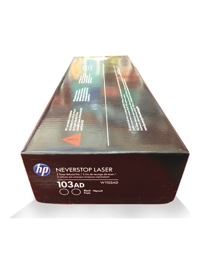 HP مجموعة حبر لطابعة الليزر نيفرستوب طراز 103AD من قطعتين أسود - Image 3