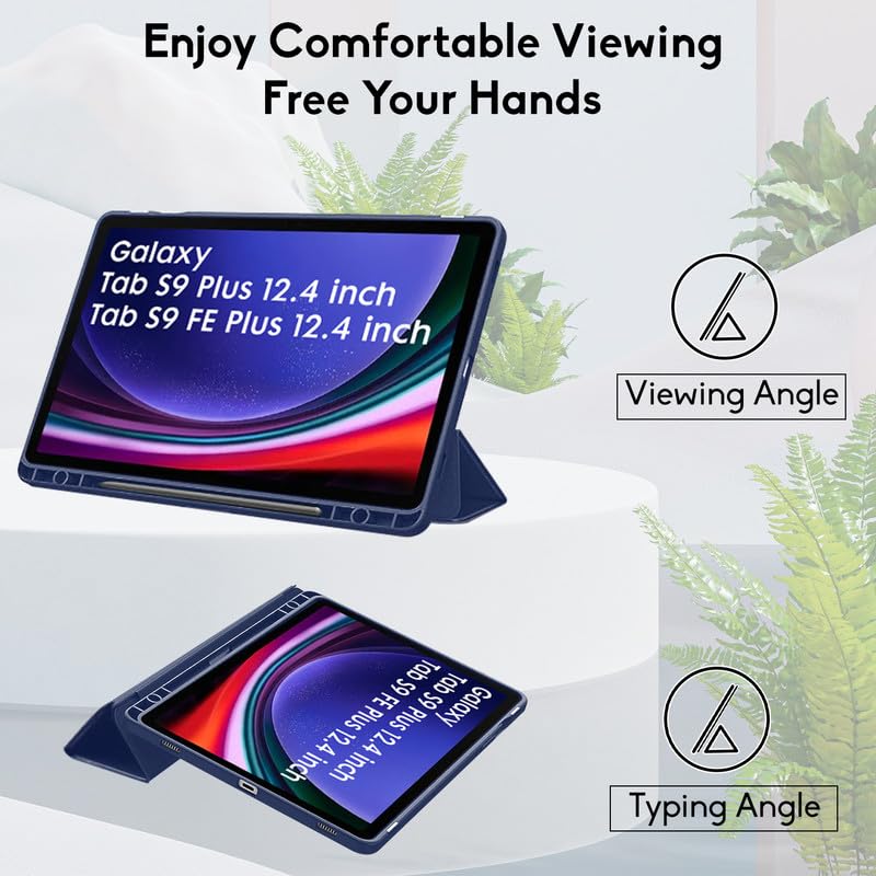 Robustrion Cover for Samsung Tab S10 Plus / S9 FE Plus / S9+ Cover Case 12.4 inch Hybrid Flip Case with [S Pen Holder] for Samsung Tab S9+ / S10+ / S9 FE+ Tablet Cover [Auto Sleep/Wake] - Navy - Image 4