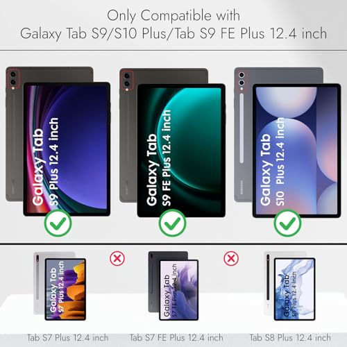 Robustrion Cover for Samsung Tab S10 Plus / S9 FE Plus / S9+ Cover Case 12.4 inch Hybrid Flip Case with [S Pen Holder] for Samsung Tab S9+ / S10+ / S9 FE+ Tablet Cover [Auto Sleep/Wake] - Navy - Image 2
