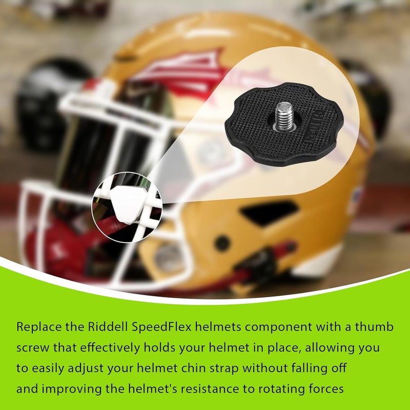 ArrogantF Football Helmet Thumb Screws Compatible with Riddell SpeedFlex Chinstrap Thumb Screws, Keep for Speedflex Youth Football Helmet Chinstrap Stabilization System to Reduce Head Injury 2 Pack - Image 3