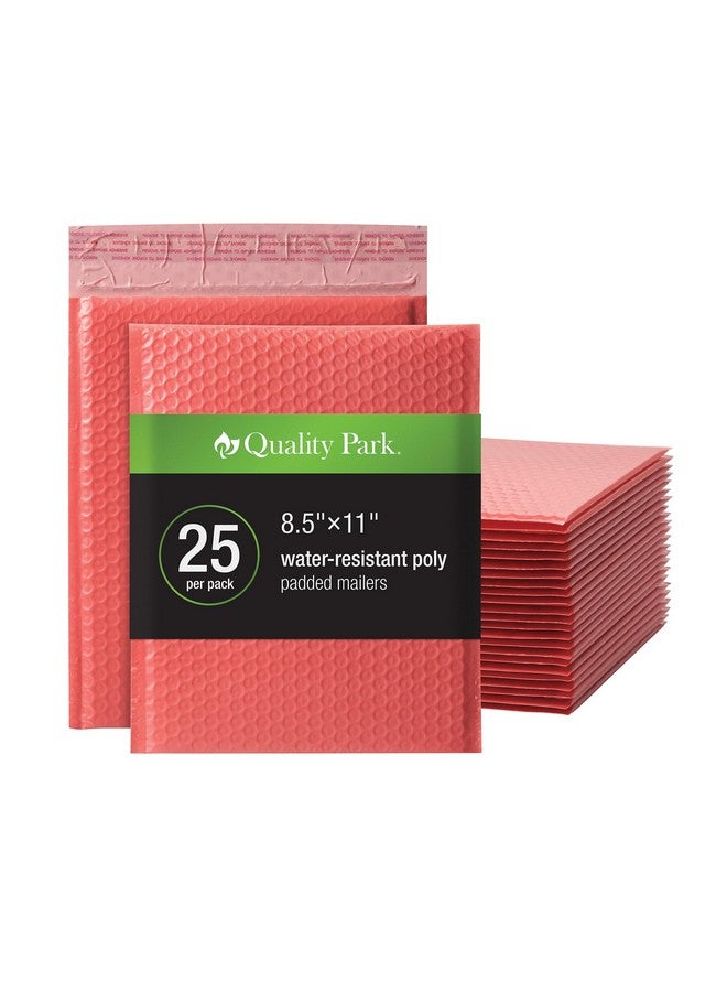 كوالتي بارك فقاعات بريدية 8.25 × 11 مظاريف شحن مقاومة للماء مرجاني بولي مظاريف مبطنة شريط تقشر 25/صندوق (Qua85871) - Image 1