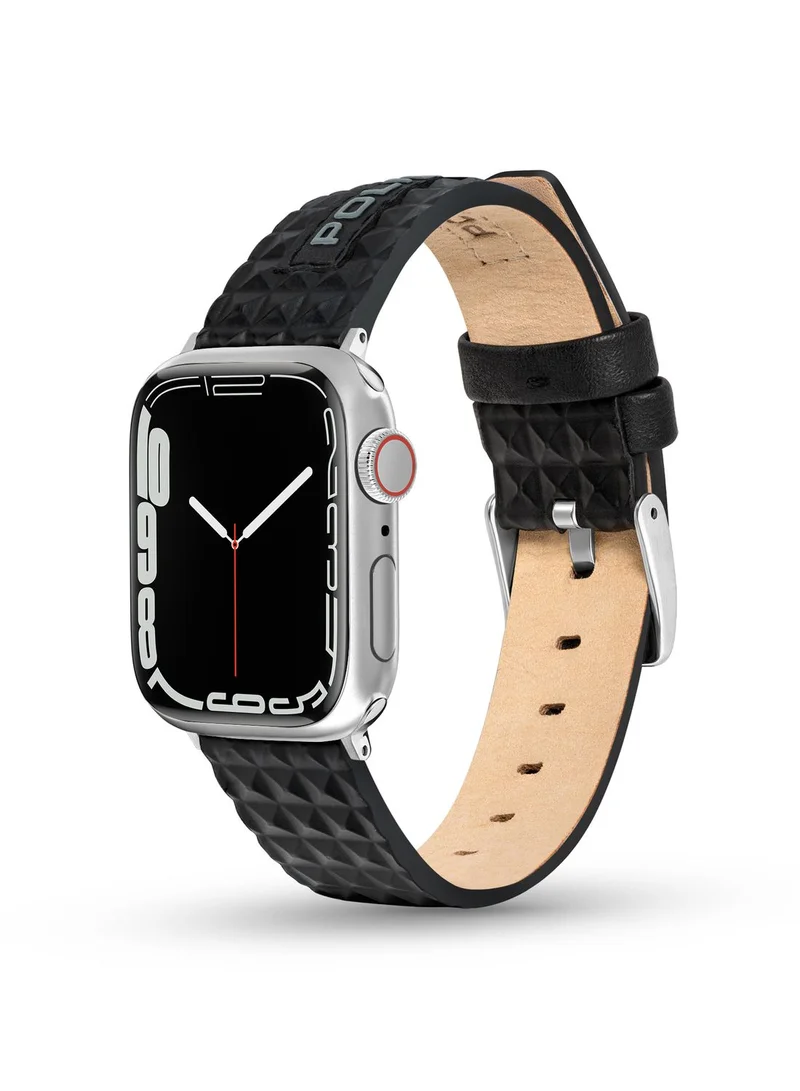 POLICE Police Pyramid Black Leather Watch Straps
