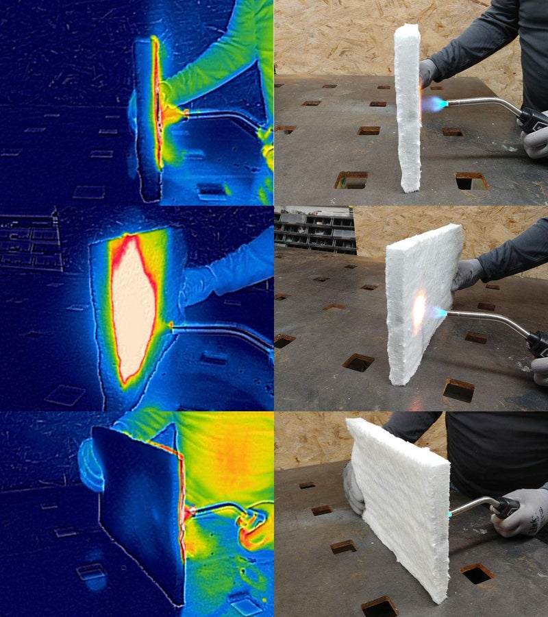 Lynn Manufacturing Lynn Manufacturing Ceramic Fiber Insulation, 1" Thick x 12" x 24", 2400F Fireproof Insulation Blanket, 3023E  - Image 4