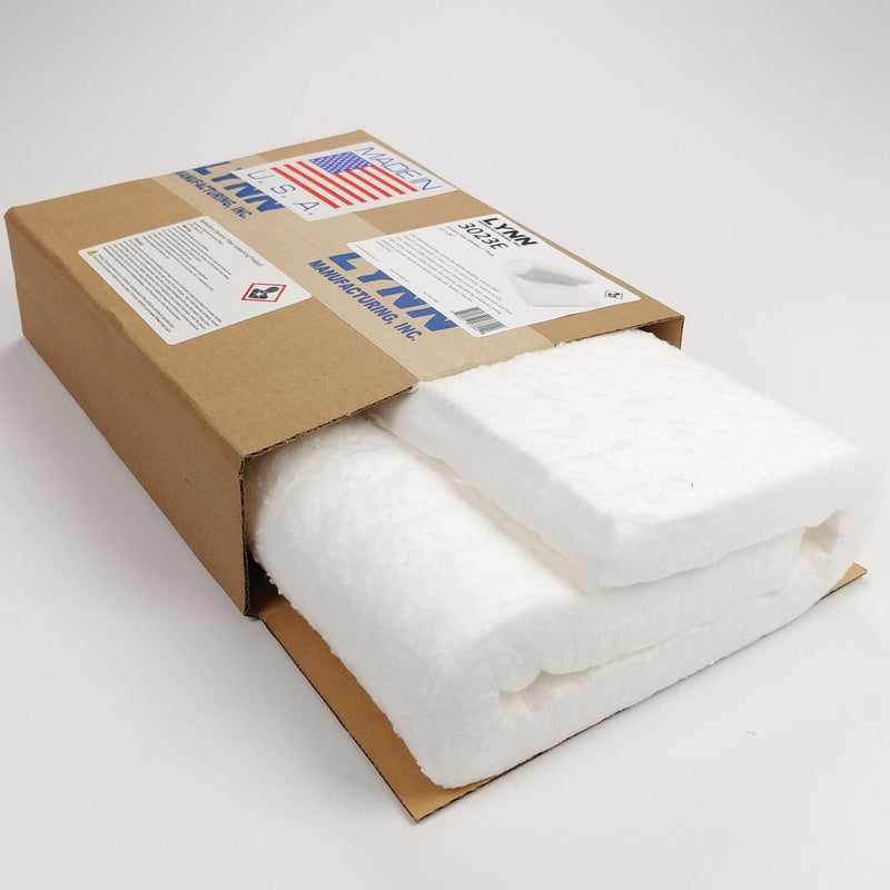 Lynn Manufacturing Lynn Manufacturing Ceramic Fiber Insulation, 1" Thick x 12" x 24", 2400F Fireproof Insulation Blanket, 3023E  - Image 5